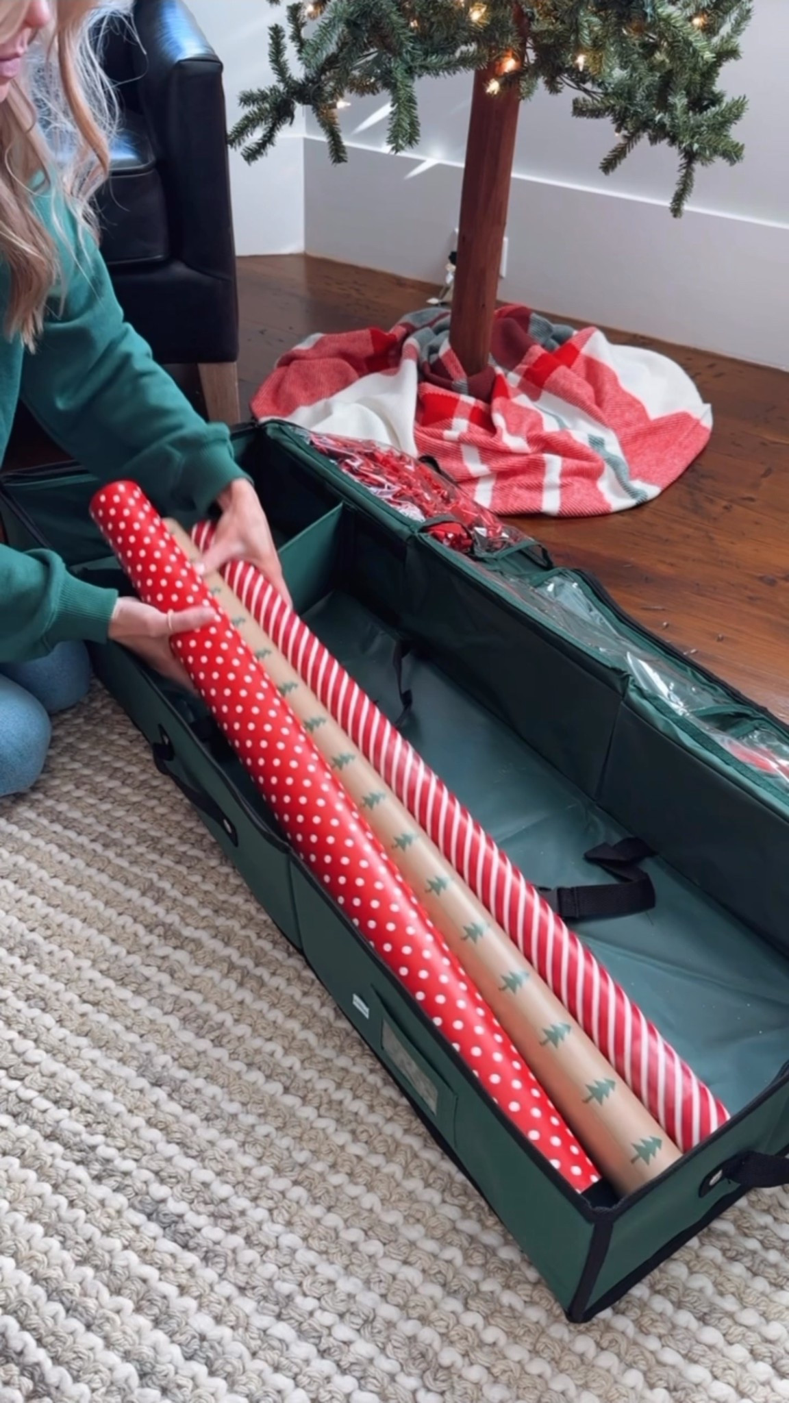 Portable wrapping paper station. Game changer!! 

#LTKSeasonal #LTKHoliday #LTKGiftGuide