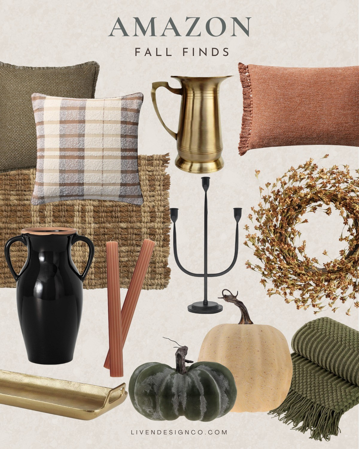 Amazon fall decor. Gourds. Burgundy Fall stems. Throw pillows. Jug vase. Black taper candle holders. Woven tray. Home decor. Block print pillows. 

#LTKSeasonal #LTKHome #LTKStyleTip