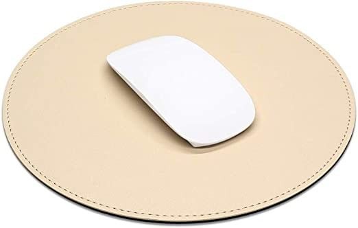 ProElife Cute Round Mouse Pad Mat Waterproof PU Leather 8.66-Inch Mousepad with Anti-Skid Base St... | Amazon (US)