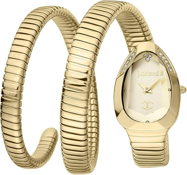Just Cavalli Women's Signature Snake, Gold (JC1L209M0035) | Amazon (CA)