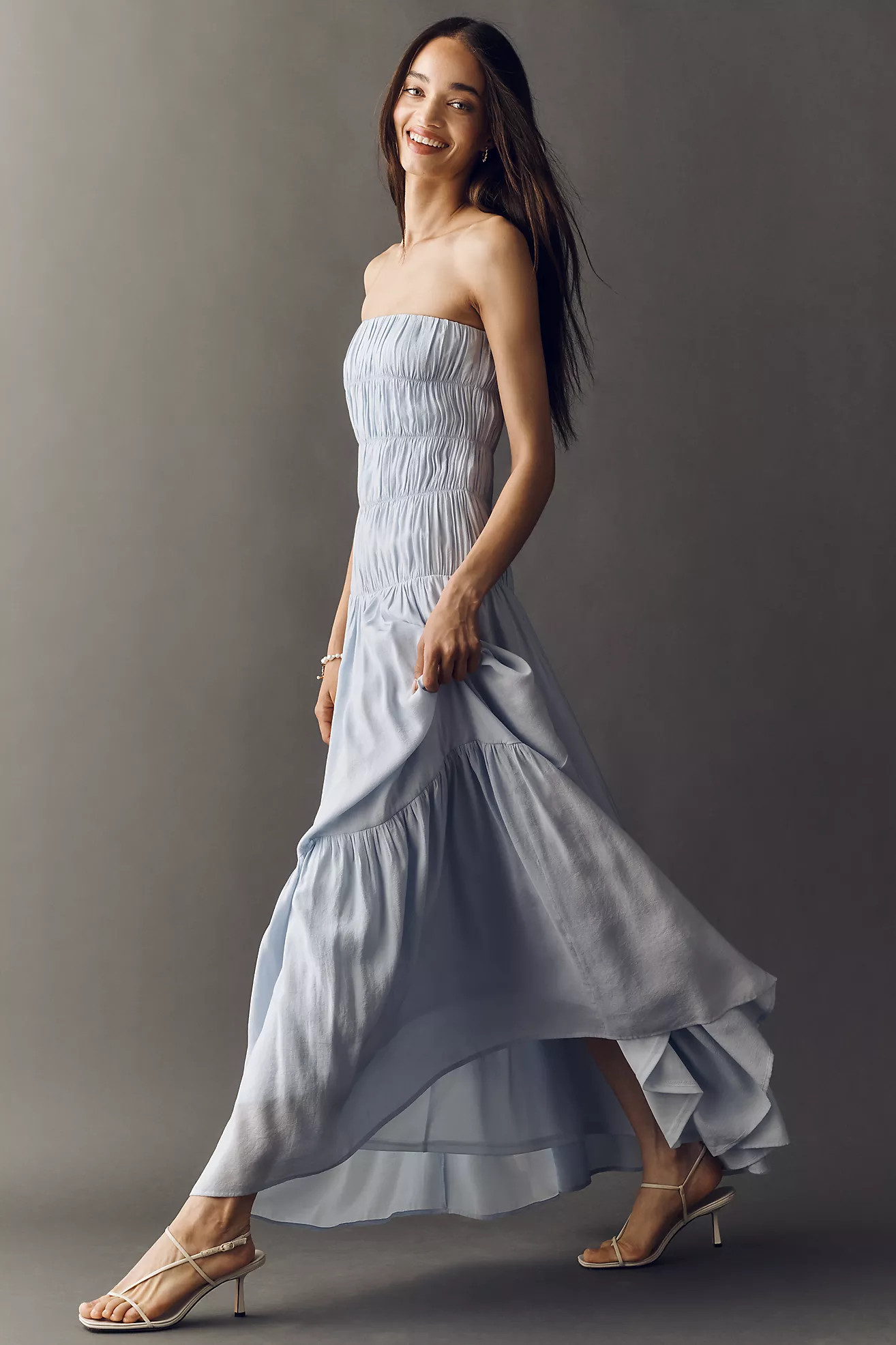 NIA Rocio Strapless Dop-Waist Maxi Dress | Anthropologie (US)