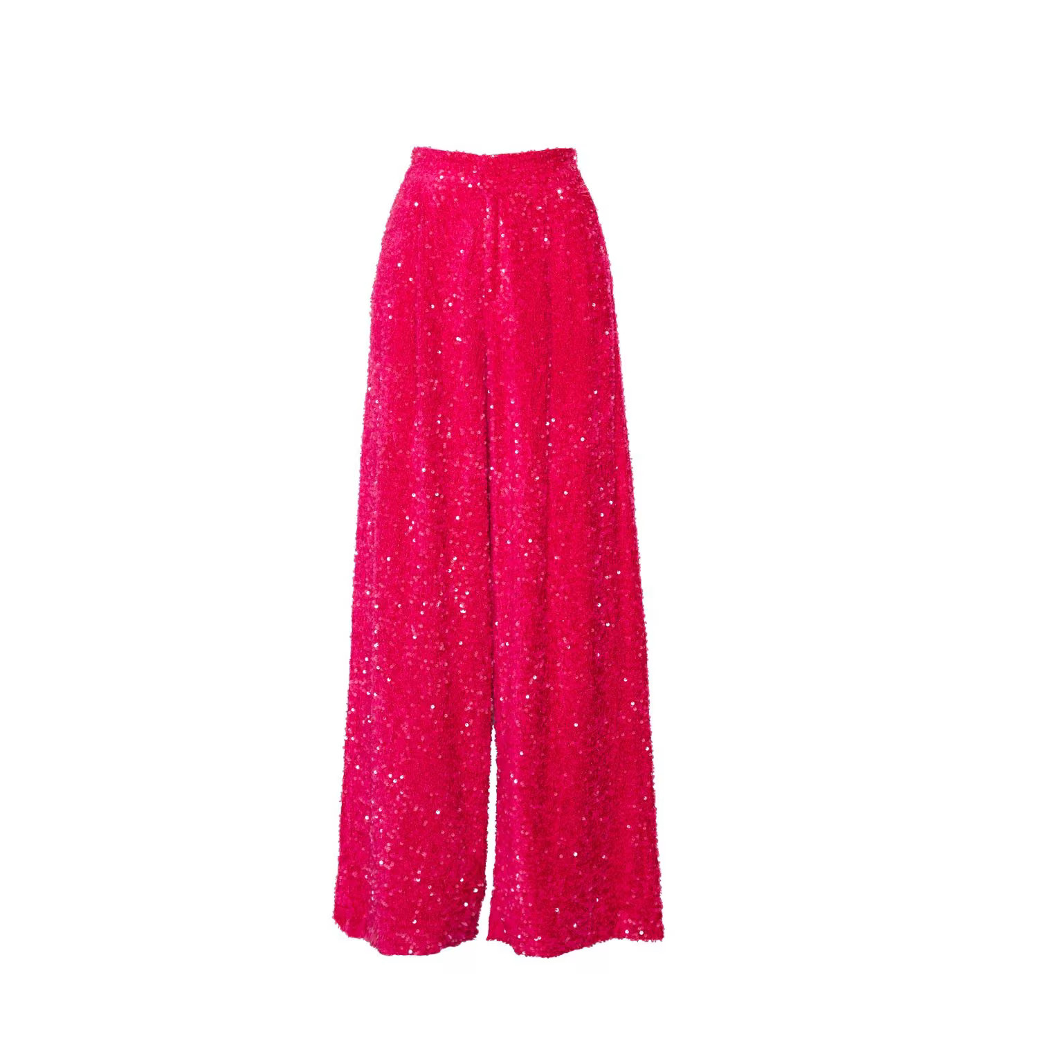 Liza Sequin Pants In Pink Fuchsia | Wolf & Badger
