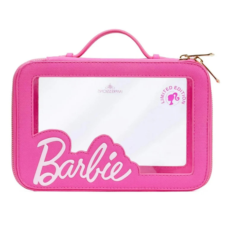 Impressions Vanity Barbie Travel Makeup Case, Waterproof Vinyl Clear Cosmetic Bag Organizer | Walmart (US)