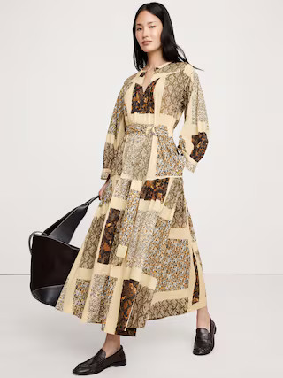 Cotton Tiered Maxi Shirt Dress | Banana Republic (US)