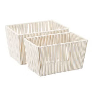 Medium Cotton String Open Bin White | The Container Store