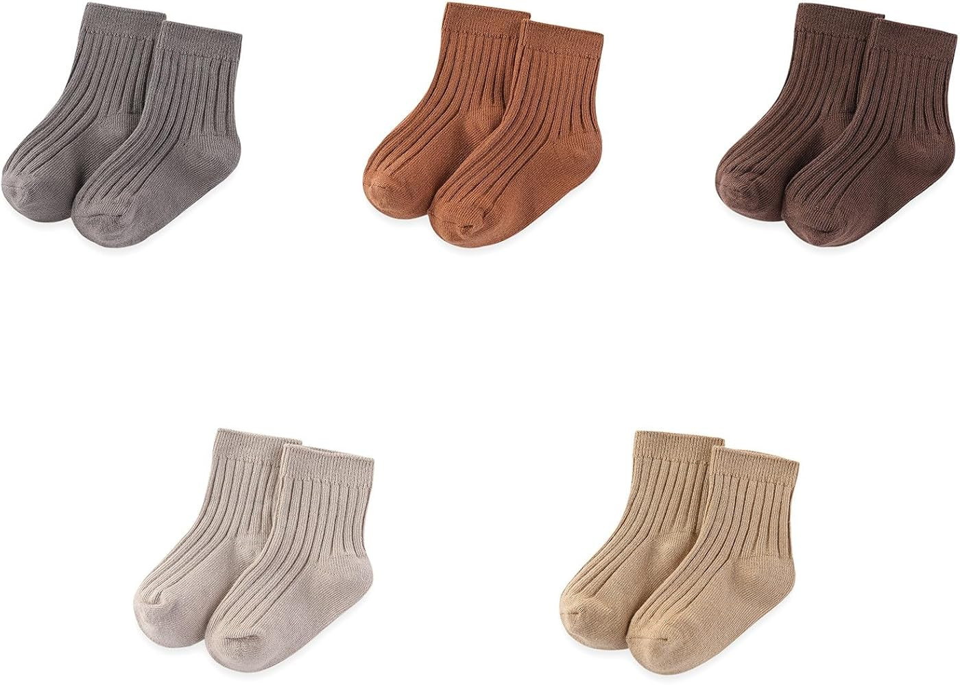 Unisex Baby Boy Girl Socks 5 Pack Ankle Crew Socks Breathable Socks Newborn Accessories Set | Amazon (US)