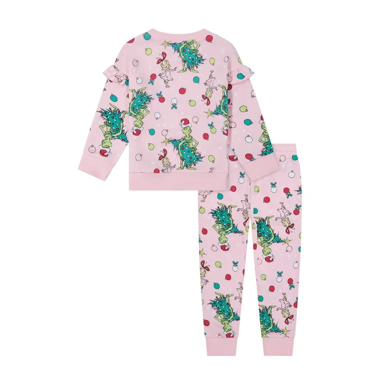 Dr. Seuss The Grinch Toddler Printed Sweatshirt and Jogger Set, Sizes 2T-5T | Walmart (US)