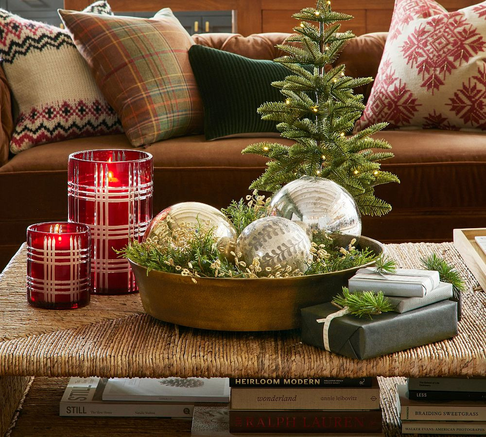 Lit Faux Tabletop Pine Trees | Pottery Barn (US)