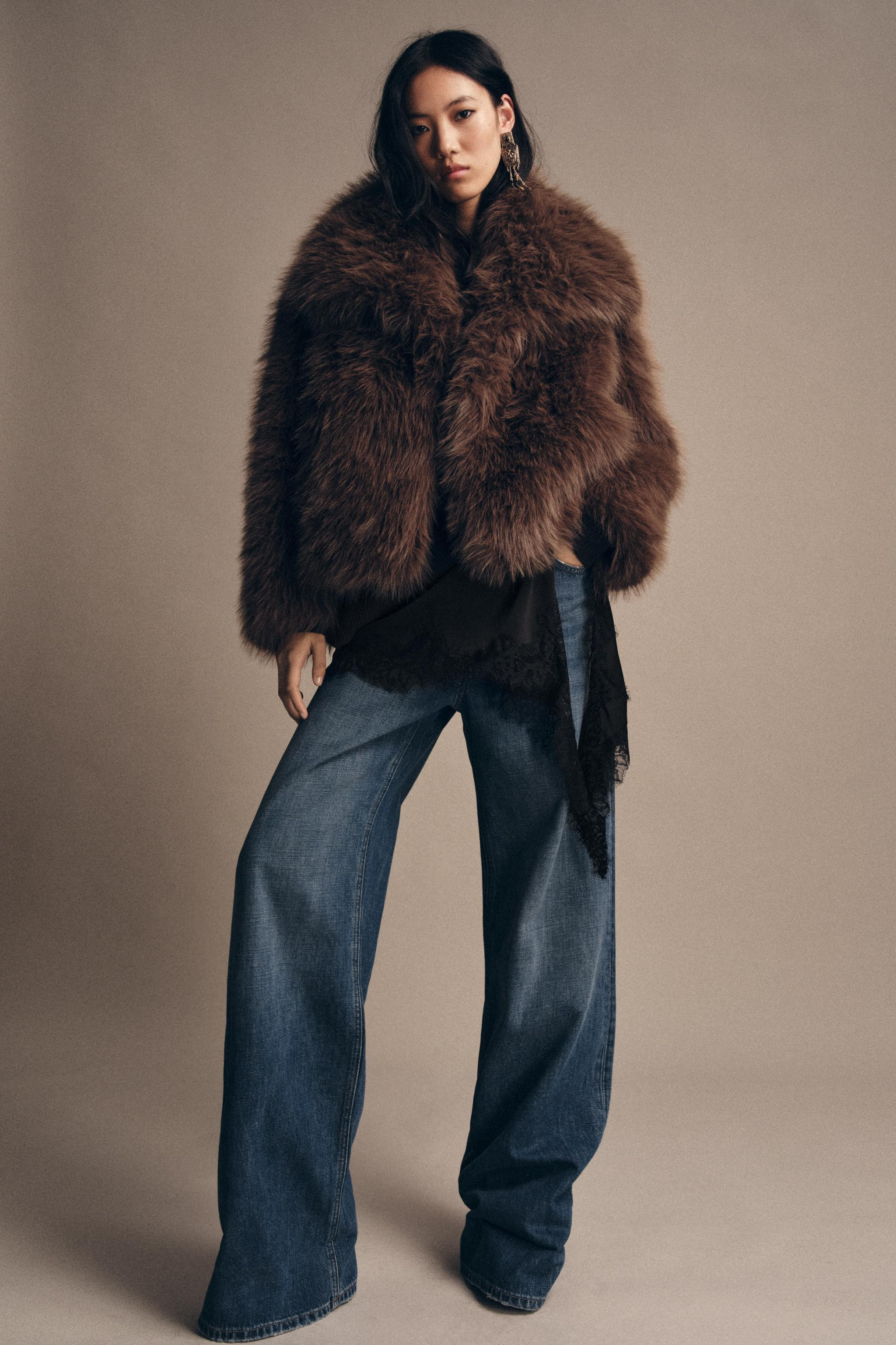 ZW COLLECTION FAUX FUR JACKET | Zara UK