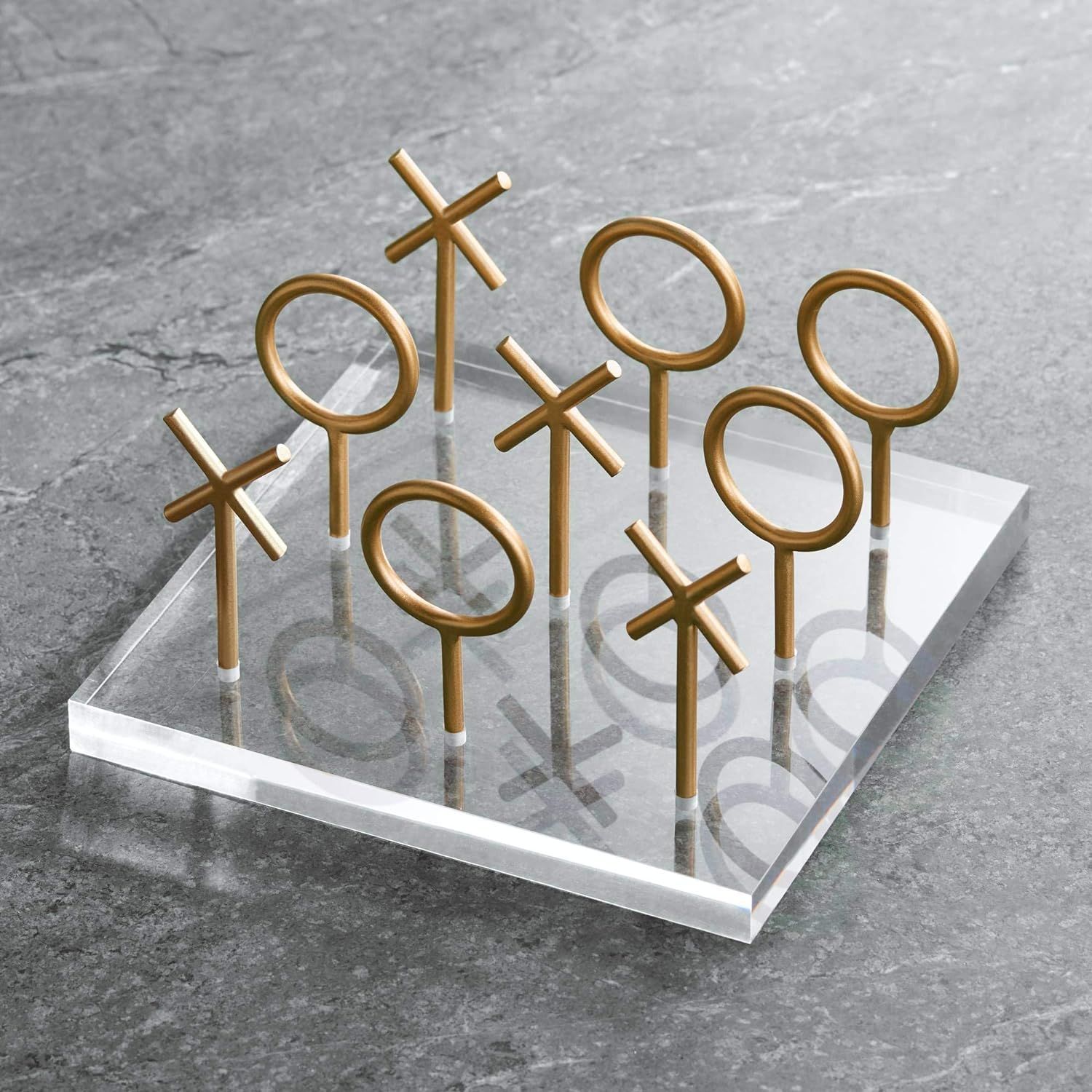 Studio 55D Gold 8 1/2" Wide Tic-Tac-Toe Decorative Sculpture | Amazon (US)