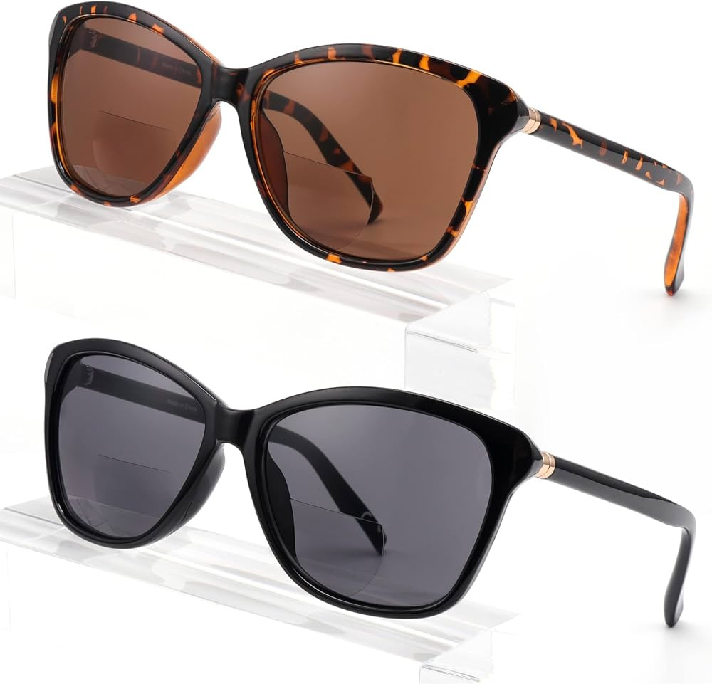 Premium Bifocal Reading Sunglasses for Women, Retro Cateye Sun Readers UV400 Protection, Classic ... | Amazon (US)
