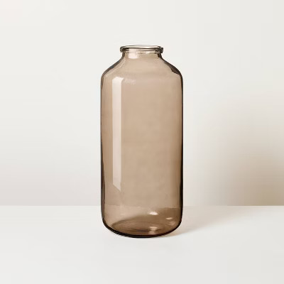 18" Oversized Glass Vase Tan - Hearth & Hand™ with Magnolia | Target