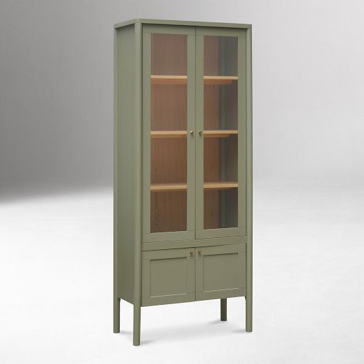 Emman Tall Glass Cabinet (86") | West Elm (US)