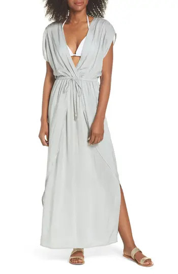 Elan Wrap Maxi Cover-Up Dress in Seafoam at Nordstrom Rack, Size Small | Nordstrom Rack