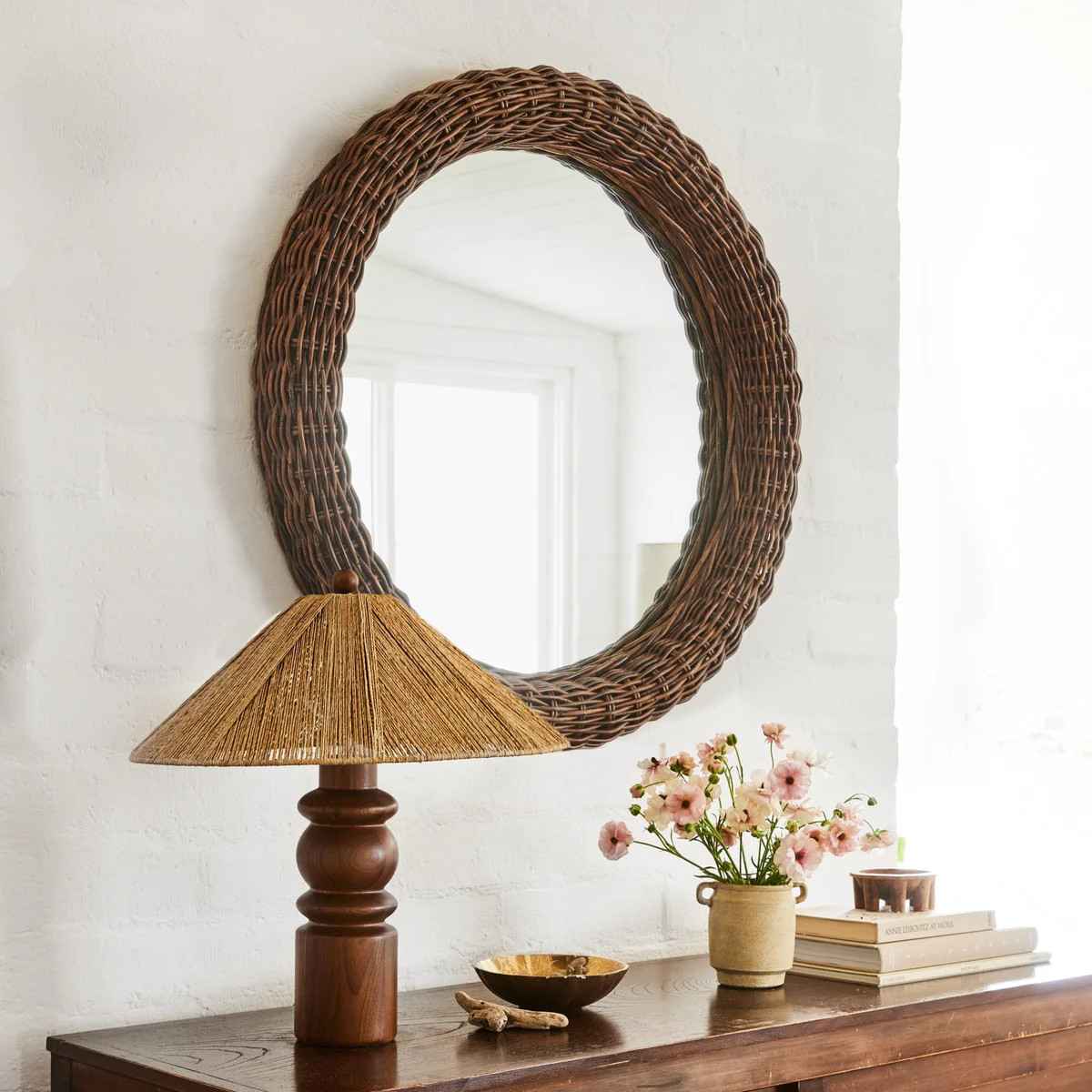 Kingston Round Mirror | Rattan Round Wall Mirror | Casa Zuma