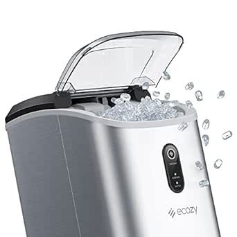 ecozy Nugget Ice Maker Countertop - Chewable Pellet Ice Cubes, 33 lbs Daily Output, Stainless Ste... | Amazon (US)