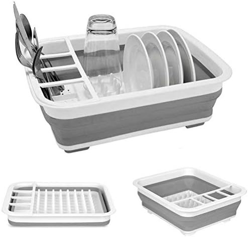 Collapsible Dish Drying Rack Portable Dish Drainer Dinnerware Organizer for Kitchen RV Campers St... | Amazon (US)