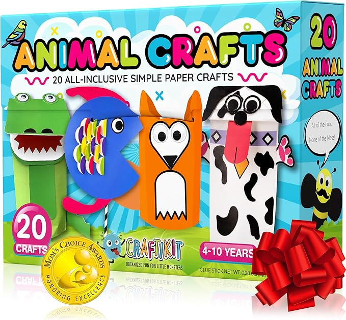 Craftikit® 20 Award-Winning Animal Toddler Arts and Crafts for Kids Ages 3-10 Years, All-Inclusi... | Amazon (US)