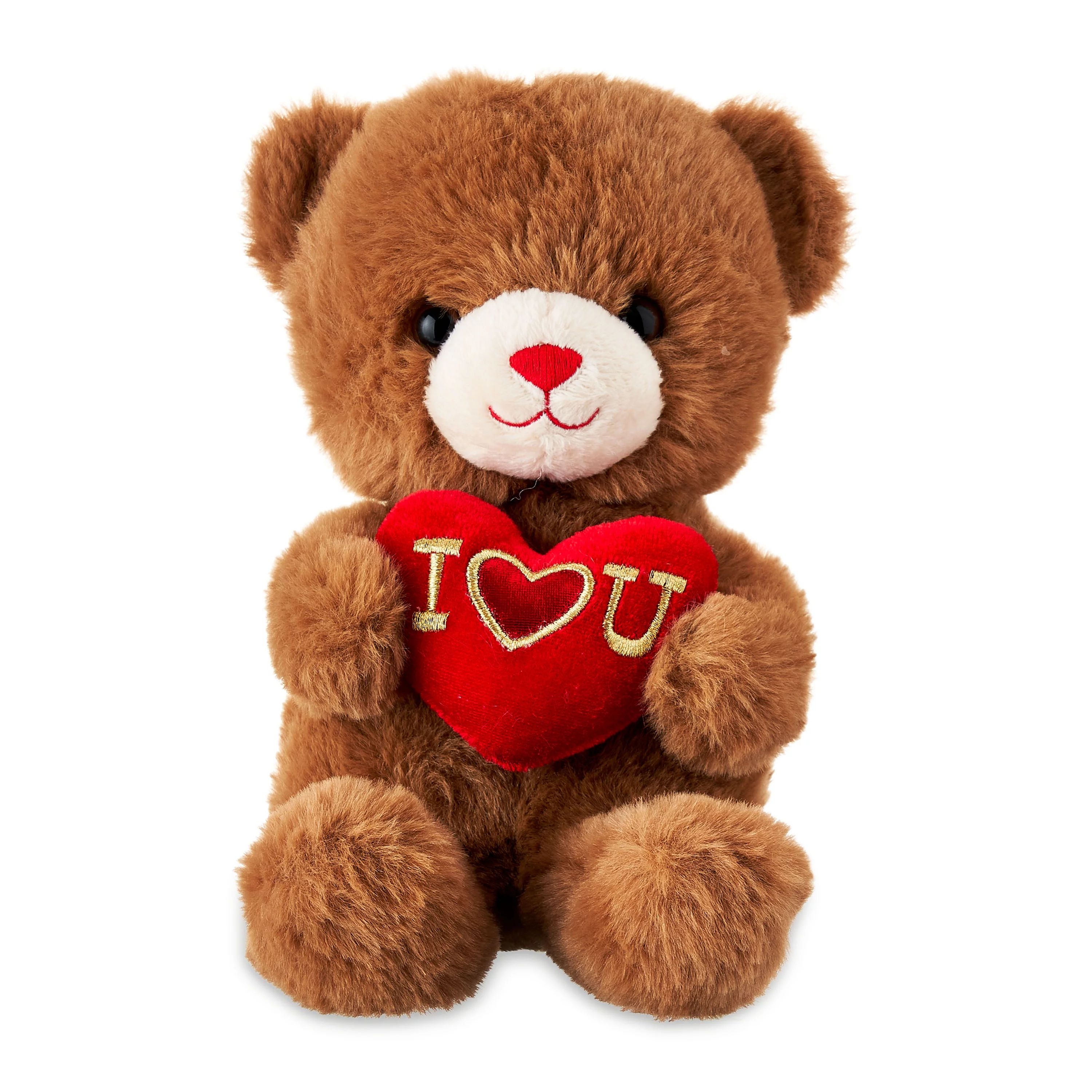 Way to Celebrate! Valentine’s Day 7in Small Plush Sweetheart Teddy Bear 2023, Brown - Walmart.c... | Walmart (US)