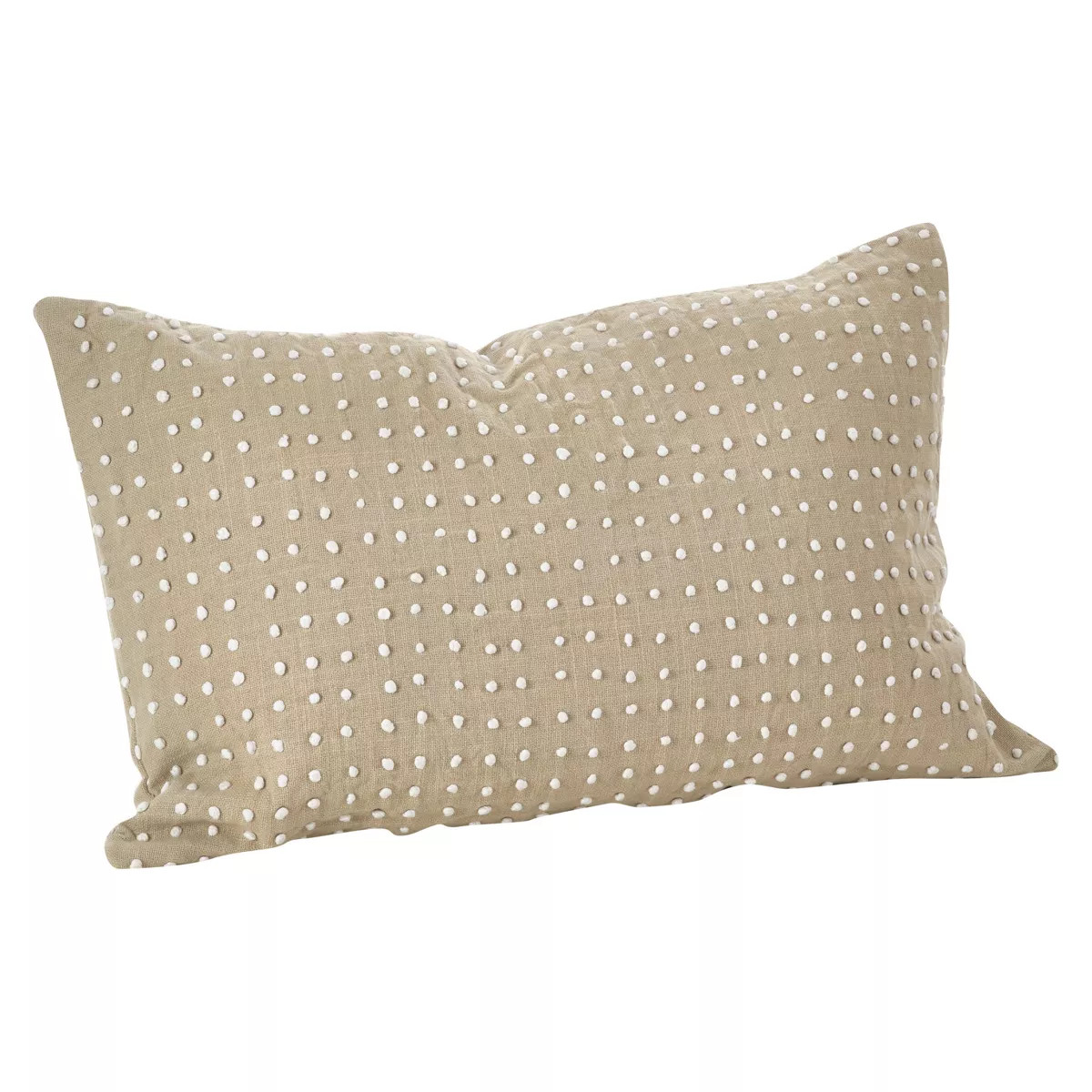 Leilani French Knot Design Throw Pillow Natural - Saro Lifestyle | Target