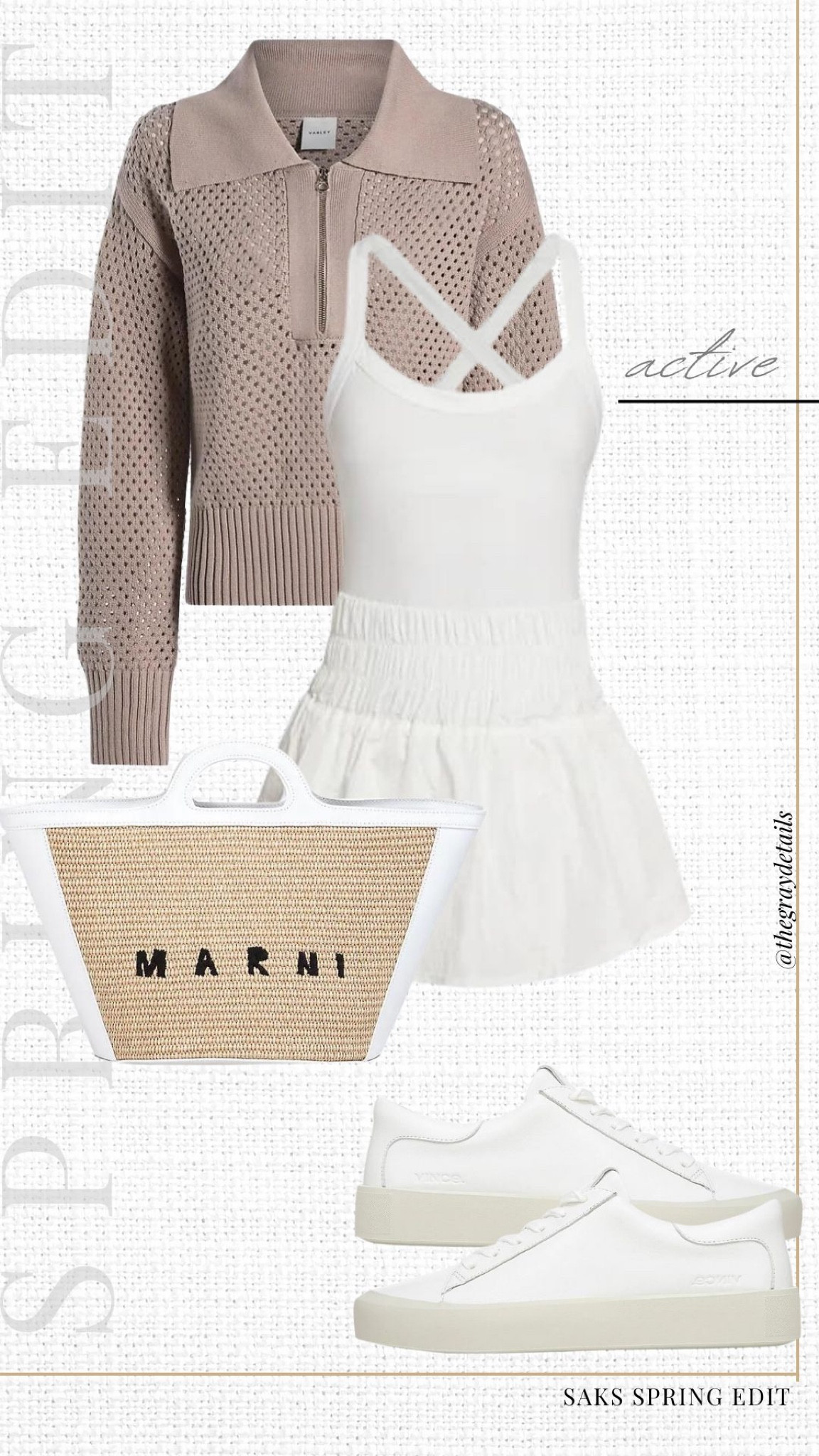 Spring athleisure set 25% off friends and family, Varley sweater, free people skort, Marni bag, white sneakers 

#LTKsalealert #LTKstyletip #LTKfit