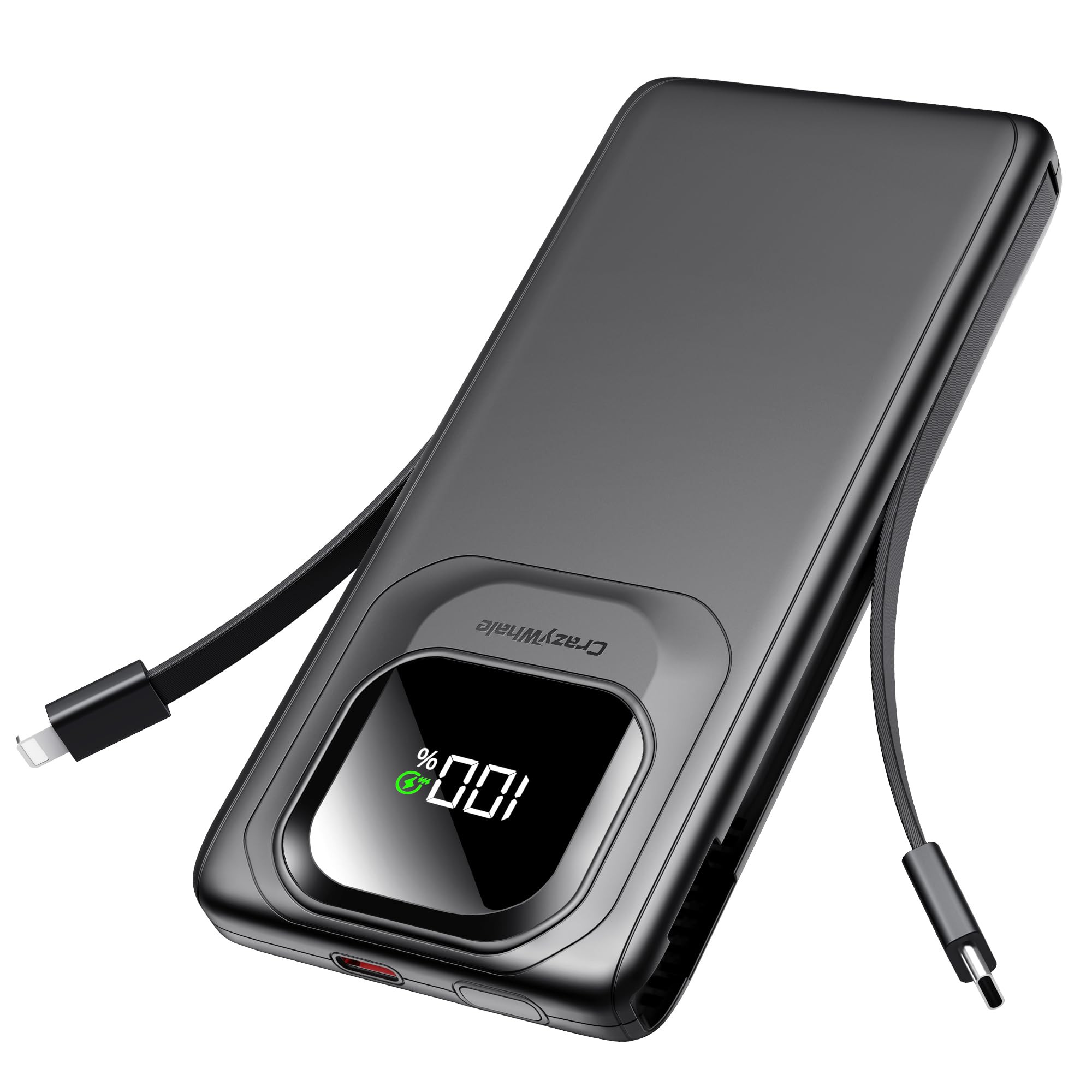 Fast Charging Portable Charger with Built-in Type C Cables, 22.5W 10000mAh Portable Phone Charger... | Amazon (US)
