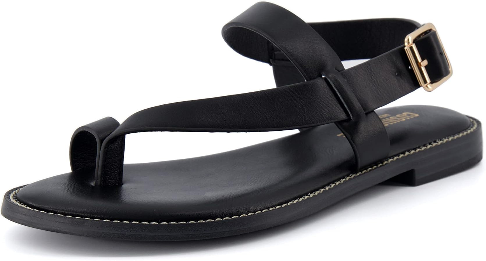 CUSHIONAIRE Women's Lennox toe loop sandal +Memory Foam, Wide Widths Available | Amazon (US)