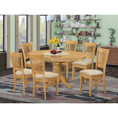 HomeStock Butterfly Leaf Dining Table Set Kitchen Dining Style 1 | Target
