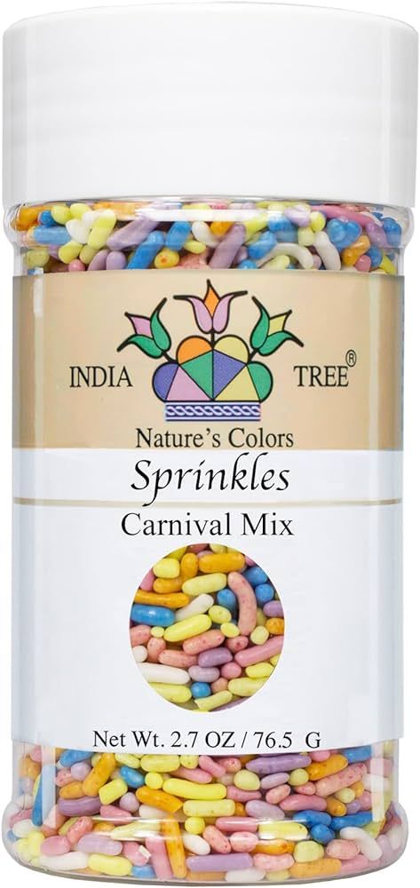Nature's Colors, Carnival Mix, Sugar Sprinkles for Baking and Decorating, Small, 2.7 Oz Jar (Pack... | Amazon (US)