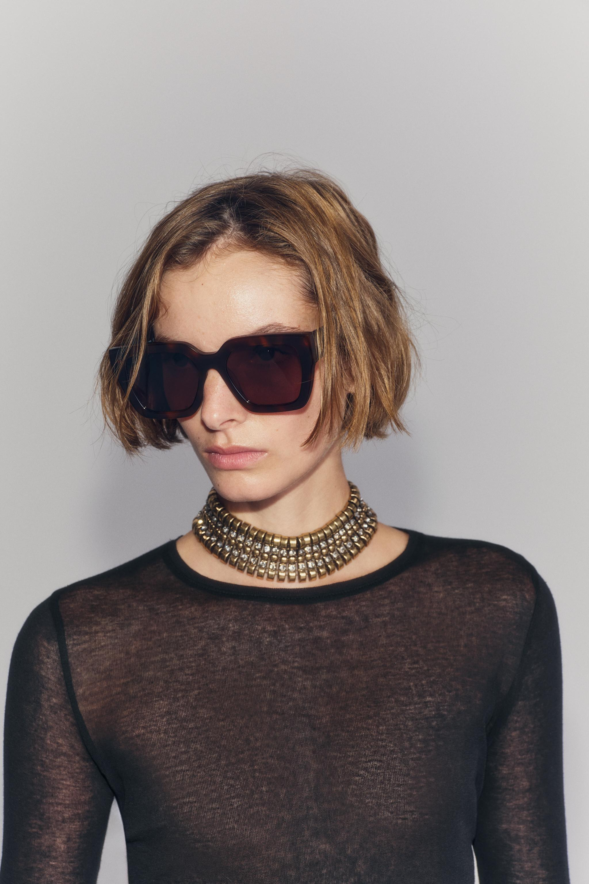 METALLIC JEWELED CHOKER | Zara US