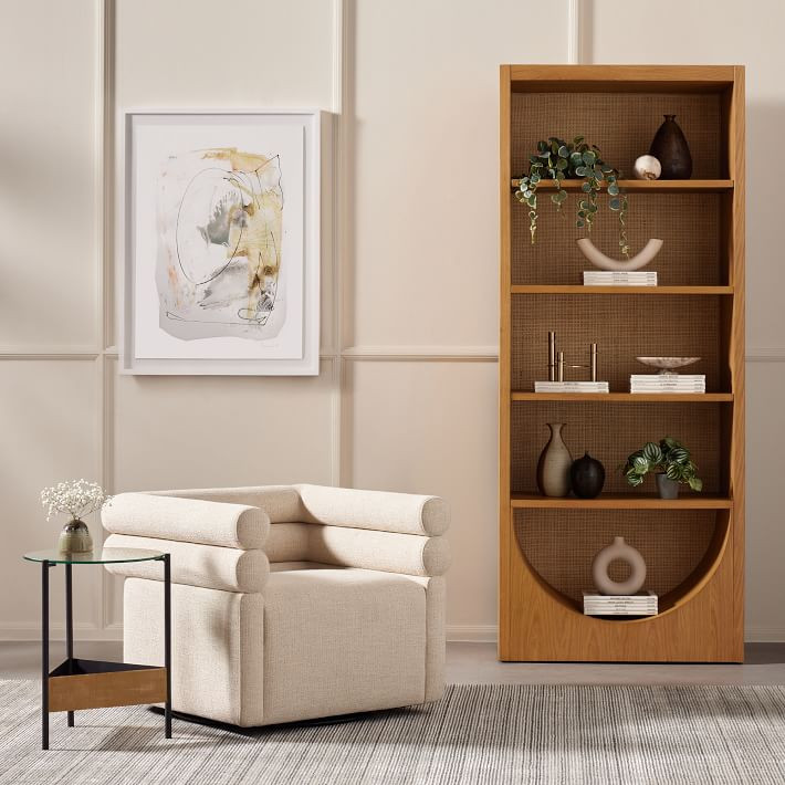 Double Channeled Swivel Chair | West Elm (US)