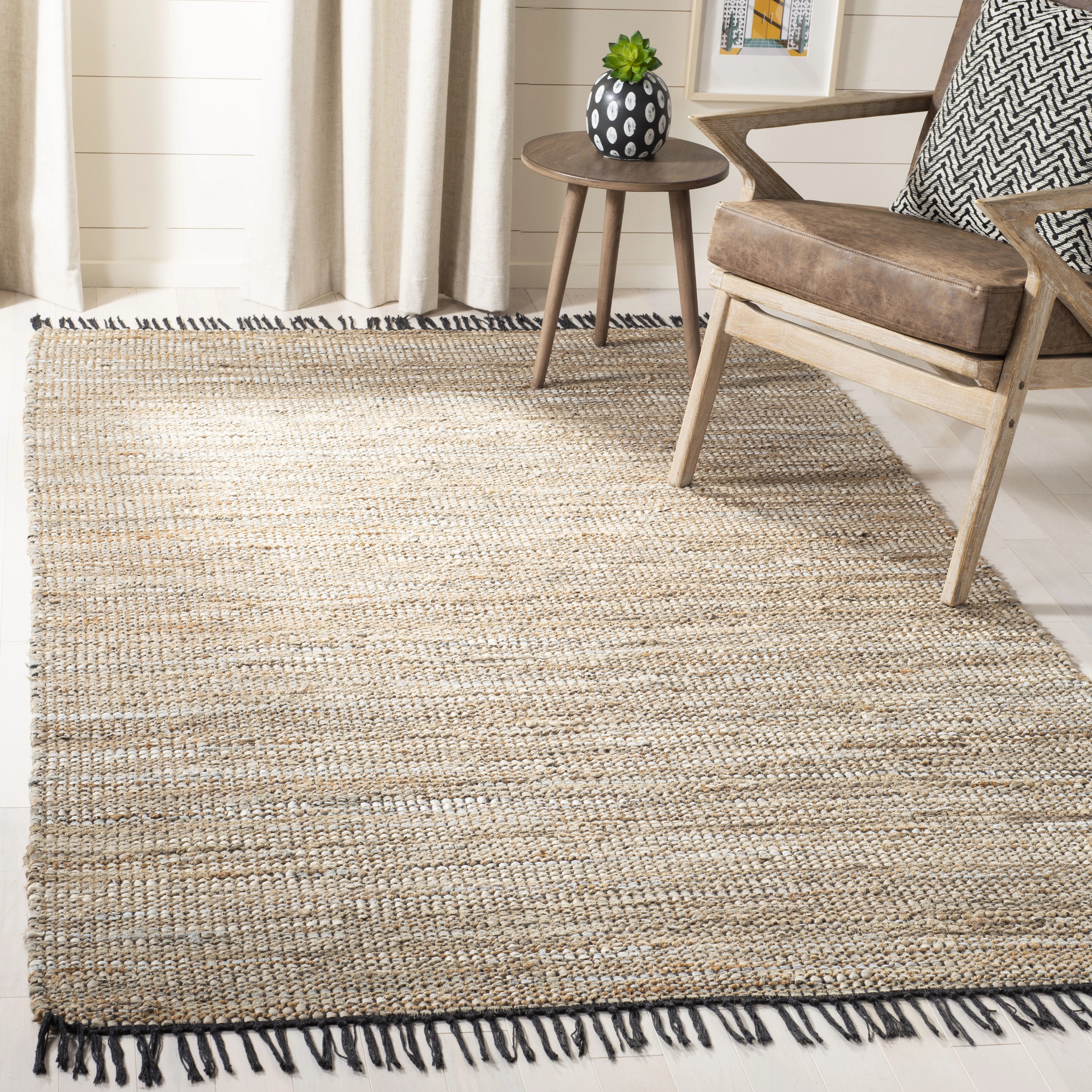 SAFAVIEH Vintage Leather Zharko Solid Braided Area Rug, Beige, 2' x 3' - Walmart.com | Walmart (US)