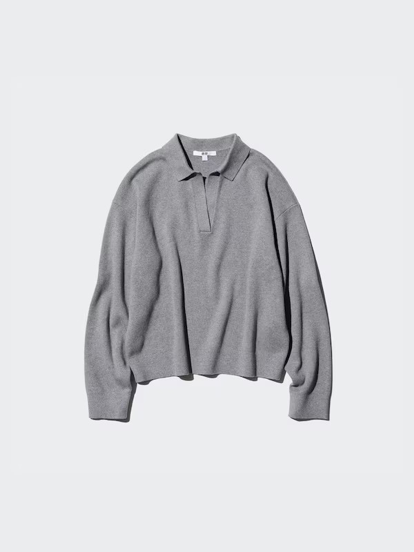 Katoenen Relaxed Fit Trui met Polokraag | Uniqlo BE