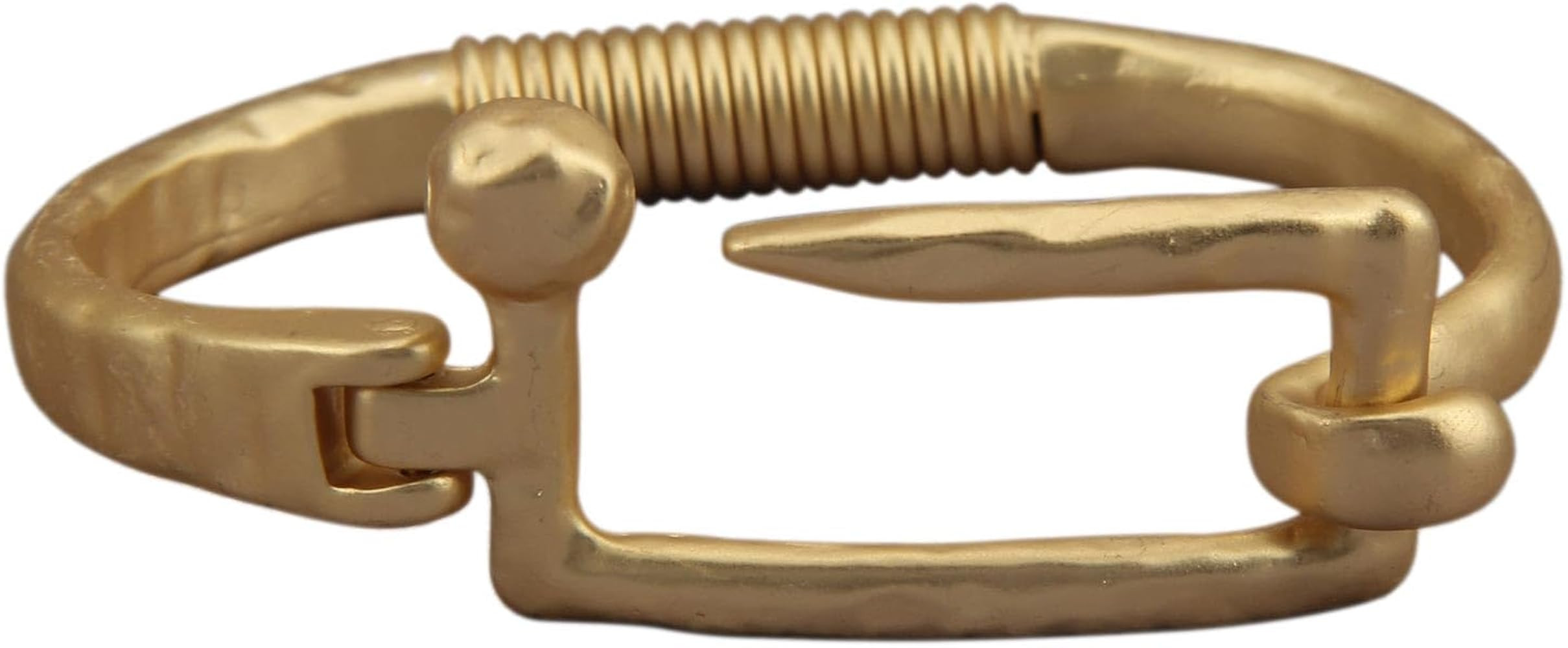 Gold Cuff Bracelet for Women Silver Beaded Bracelets Open Bangle Stackable Stretch Bead Bracelet ... | Amazon (US)