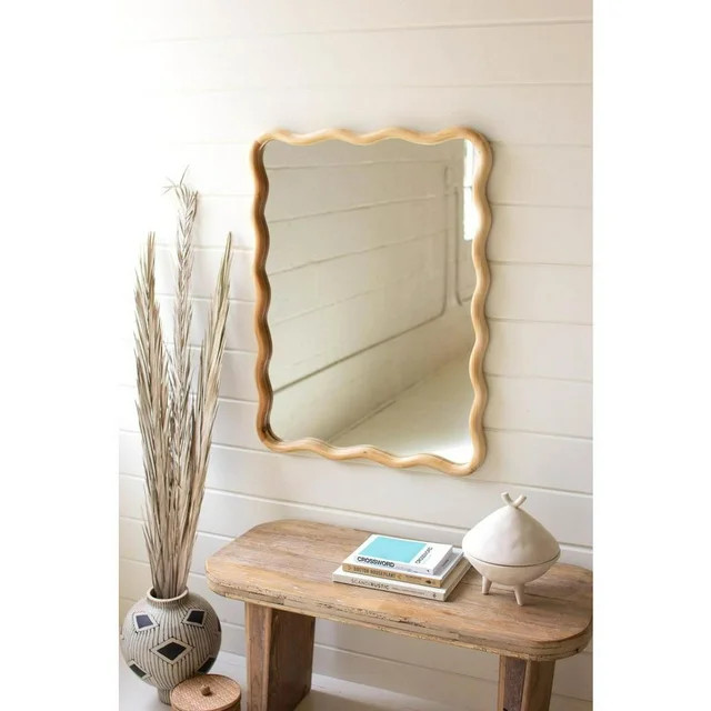 Kalalou Inc Wooden Squiggle Framed Mirror | Walmart (US)