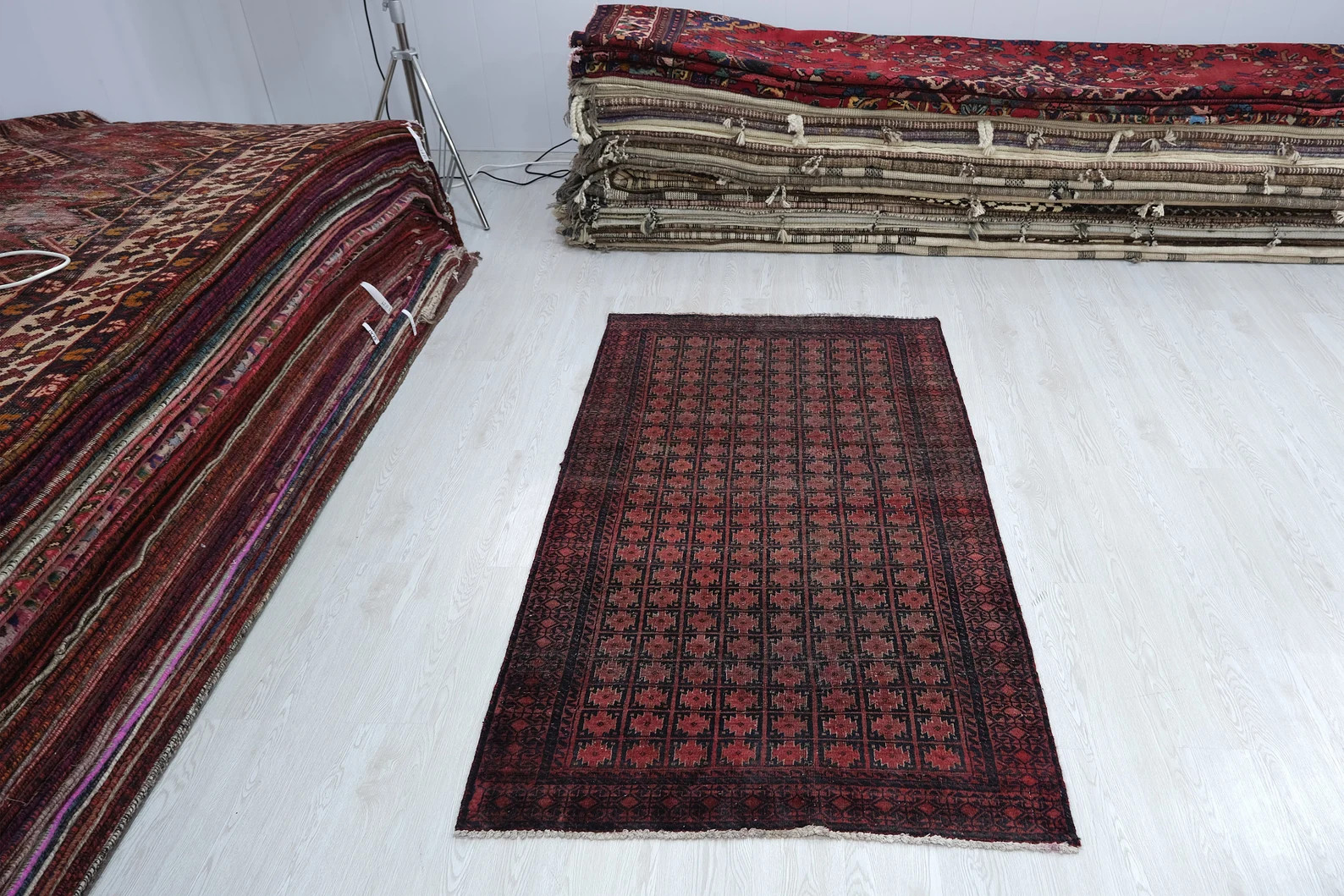 4x6 Maroon Red Black Vintage Accent Rug Oriental Hand Knotted Sustainable Wool Veg Dyed Tribal De... | Etsy (US)