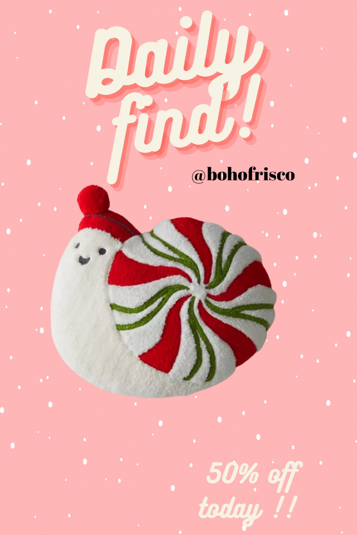 Peppermint Snail Christmas Pillow - urban outfitters - cute whimsical Christmas gift - throw pillow - statement piece - eclectic decor 

#LTKHoliday #LTKSeasonal #LTKhome