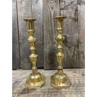 Vintage Brass Candlestick Holders, Mantle Accent, Old World, Boho, Shabby Chic, Christmas Candlesticks, Decor Candles Holders | Etsy (US)