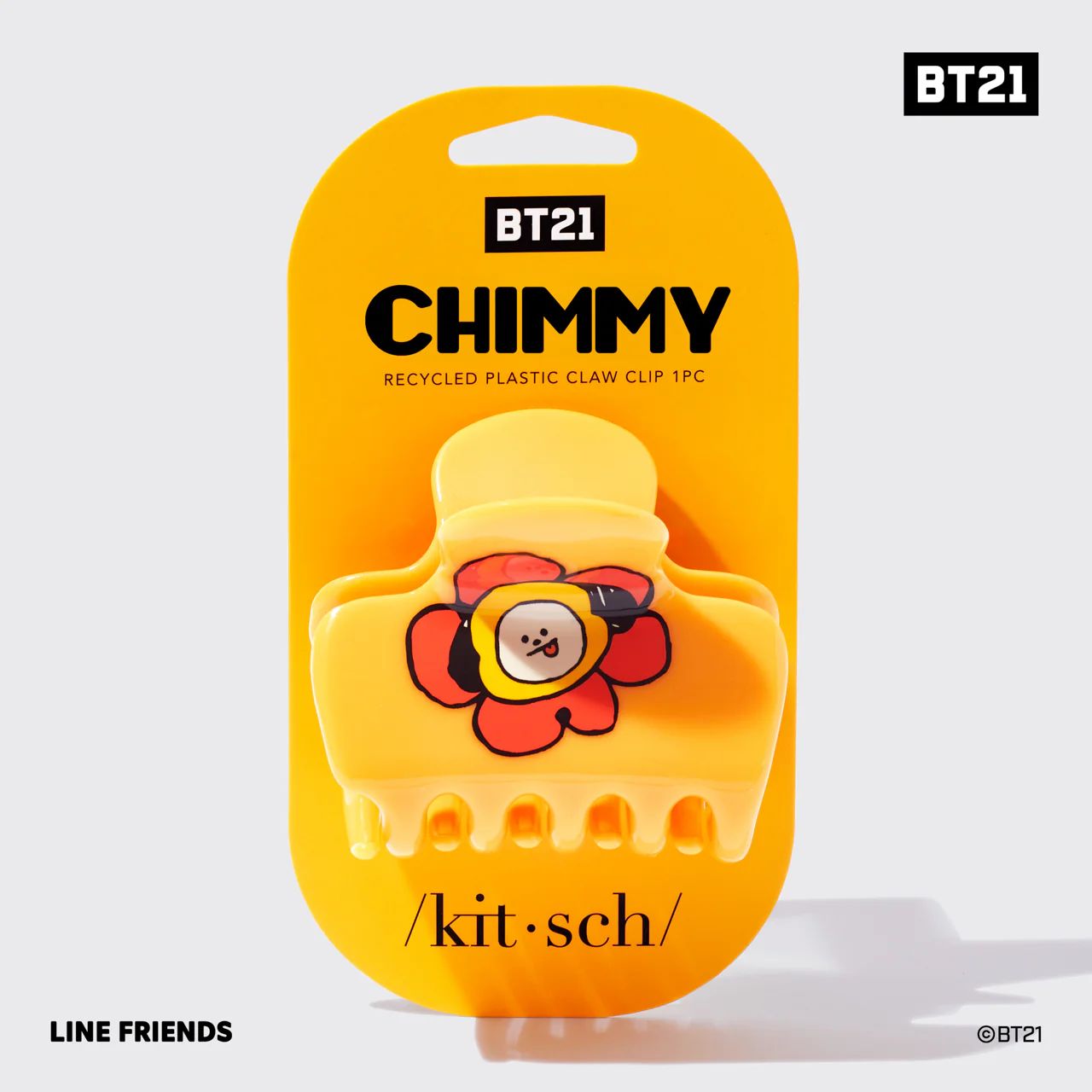 BT21 meets Kitsch Recycled Plastic Puffy Claw Clip 1pc - CHIMMY | Kitsch
