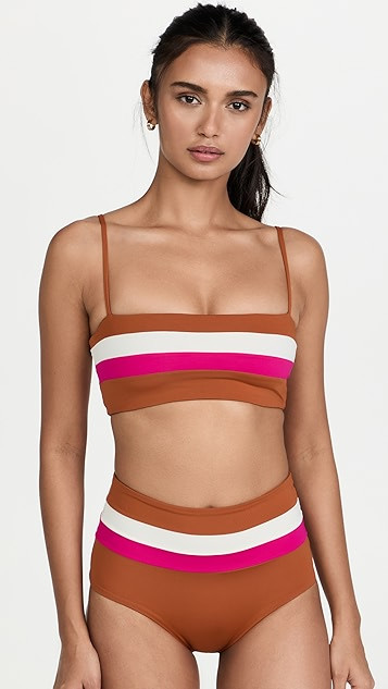 Rebel Stripe Bikini Top | Shopbop