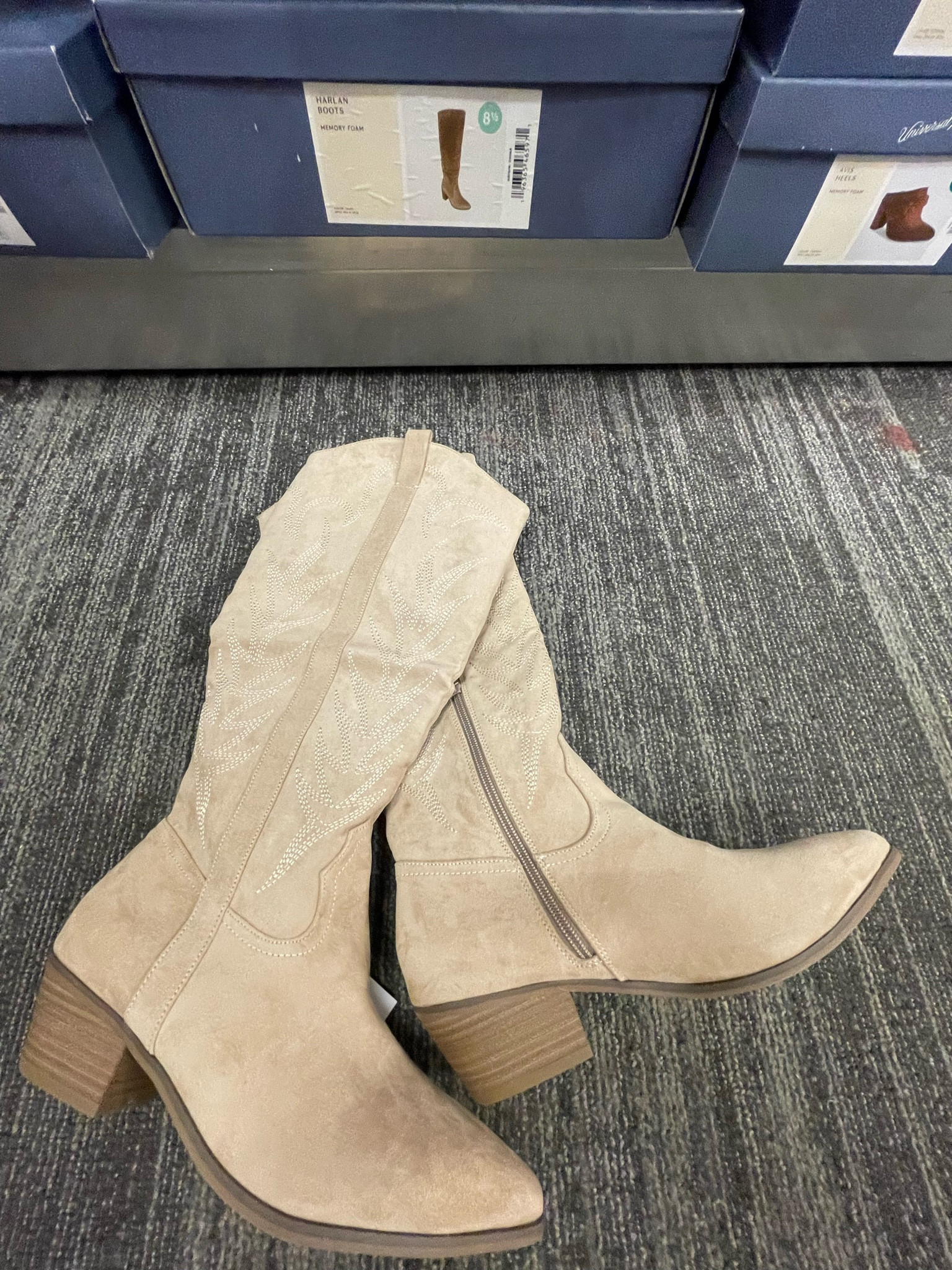 
Side zipper closure and pull tabs
Closed toe and medium width
classic look

#LTKunder50 #LTKstyletip #LTKSeasonal