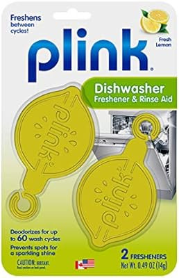 Plink PRA12T Dishwasher Freshener & Rinse Aid, 2 Fresheners, 1 Pack, Yellow | Amazon (US)