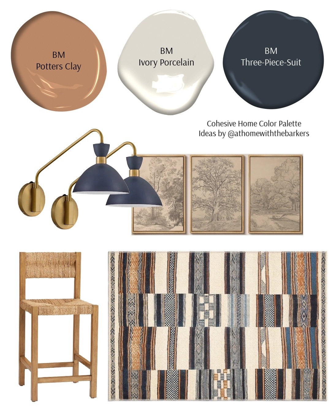 Navy color palette and interior design idea

#LTKHome #LTKSaleAlert