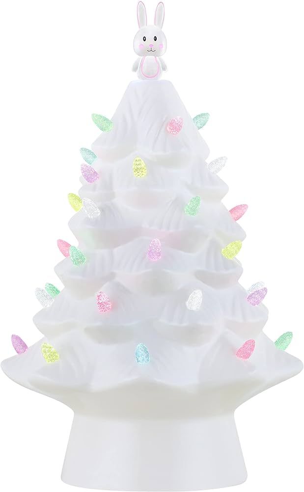 Nostalgic Ceramic Tree with LED Lights |Easter Decorations for Indoor Home Décor, 13 Inches, Whi... | Amazon (US)