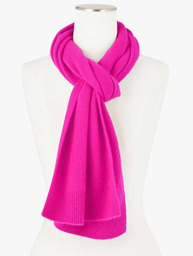 Basketweave Cashmere Knit Scarf | Talbots