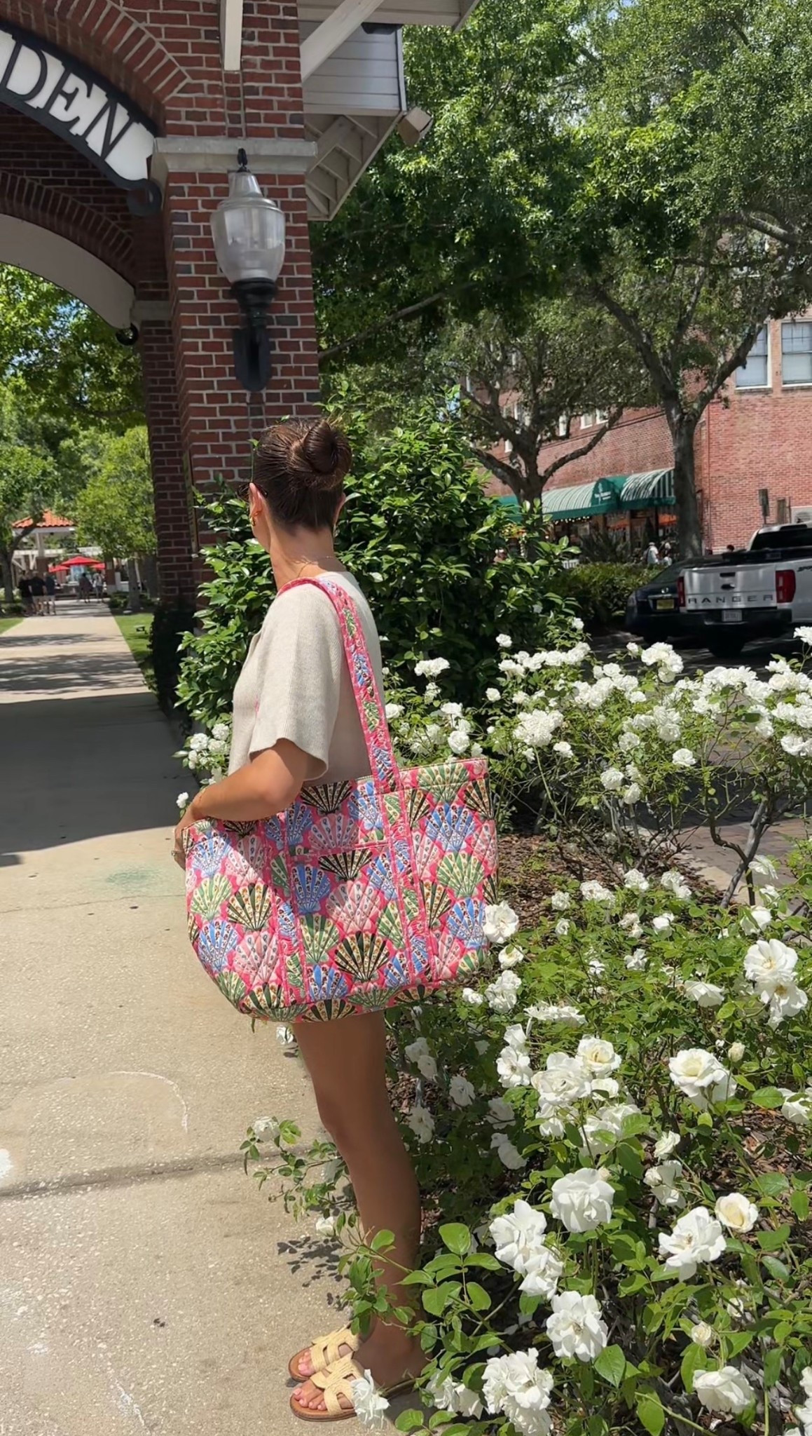 Comfy summer ootd💛 Amazon short sleeve cardigan, Amazon outfit, Levi mid thigh jean shorts, denim mom shorts, Amazon sunglasses, dolce vita sandals, seashell pink Vera Bradley Hathaway tote bag, quilted tote bag, summer outfits, outfit inspo, Pinterest aesthetic 



#LTKootd #LTKSaleAlert #LTKdayinmylife