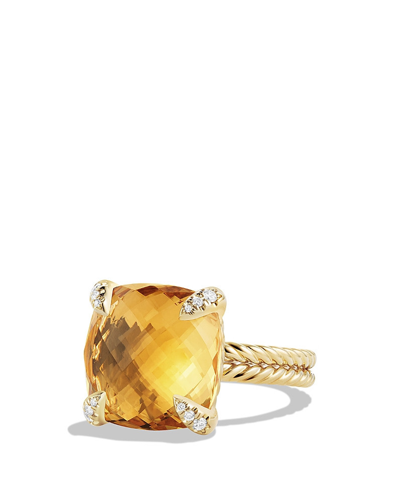 David Yurman Chatelaine Ring with Citrine and Diamonds in 18K Gold | Bloomingdale's (US)