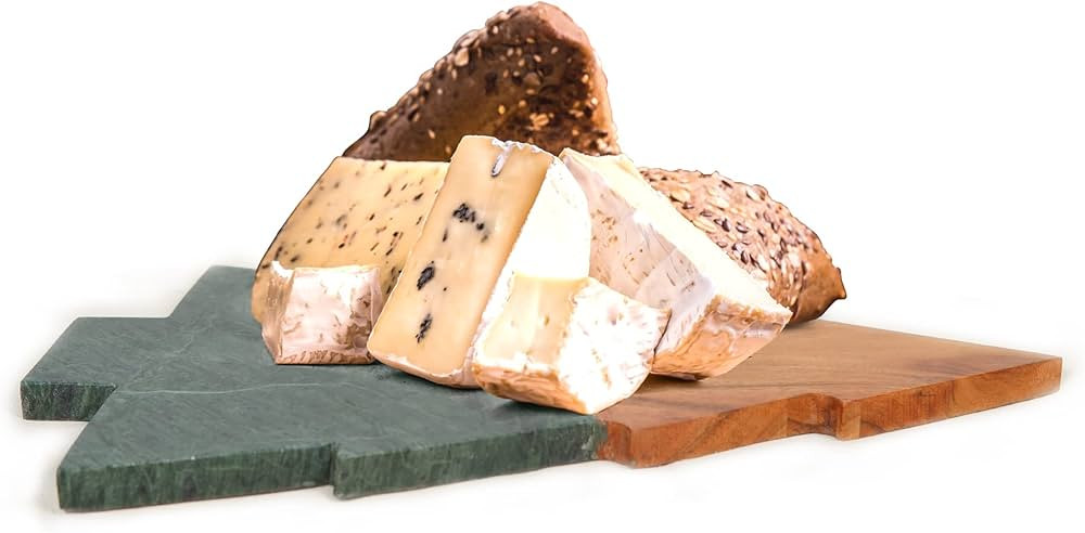 Wood & Marble Chopping Board (Green/Natural) - Charcuterie Wood Cutting Board for Cheese, Meats, ... | Amazon (US)