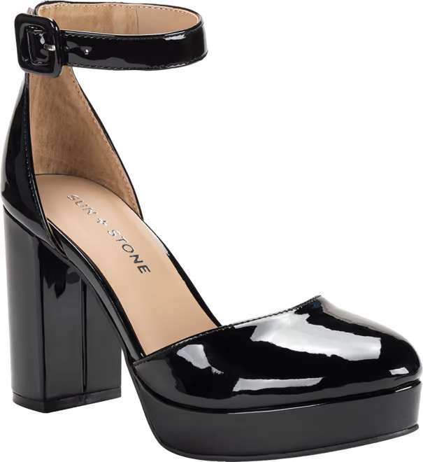 Sun + Stone Women's Birdey Ankle Strap Block Heel Platform Pumps, Created for Macy's - Macy's | Macy's
