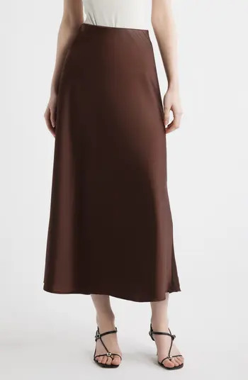 Anne Klein A-Line Satin Skirt | Nordstrom | Nordstrom